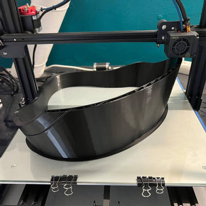 3D Printing Process Downhill Skateboarding Helmet
