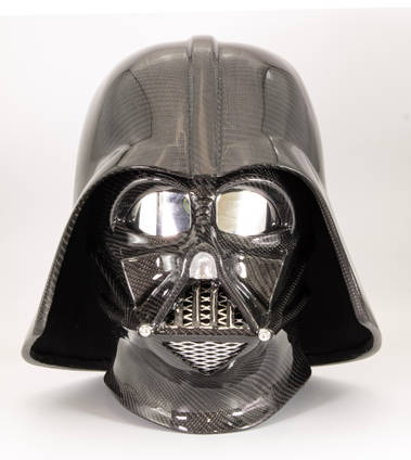 Carbon Fibre Skinned Darth Vader Helmet by Skunkworks Props