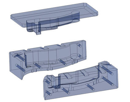 Brake Lever Mould Technical Drawings by PK Fabrication