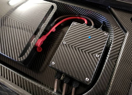 Carbon Fibre Battery Box Internal Detail by Bruce Creations