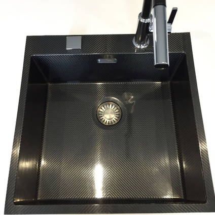 Carbon Fibre Sink from Overhead by Compos'it