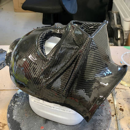 Carbon Fibre Skinning Darth Vader Helmet Face Piece
