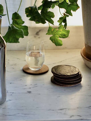 Coffee Bean Shell and Bio Resin Coasters by Buna BF
