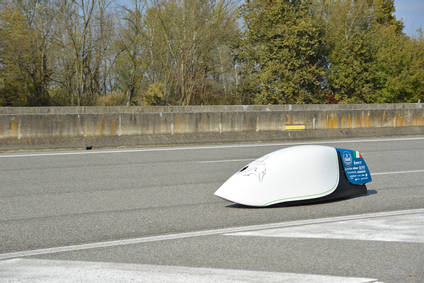 Policumbent Cerberus Bike on Runway