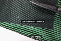 210g Green 2x2 Twill 3k Carbon Fibre Cloth Thumbnail