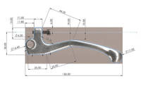 Brake Lever Technical Drawing by PK Fabrication Thumbnail