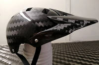 Carbon Fibre Bike Helmet with Visor Fitted by Bruce Creations Thumbnail