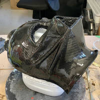 Carbon Fibre Skinning Darth Vader Helmet Face Piece Thumbnail