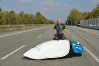 Policumbent Cerberus World Record Bike and Rider Thumbnail