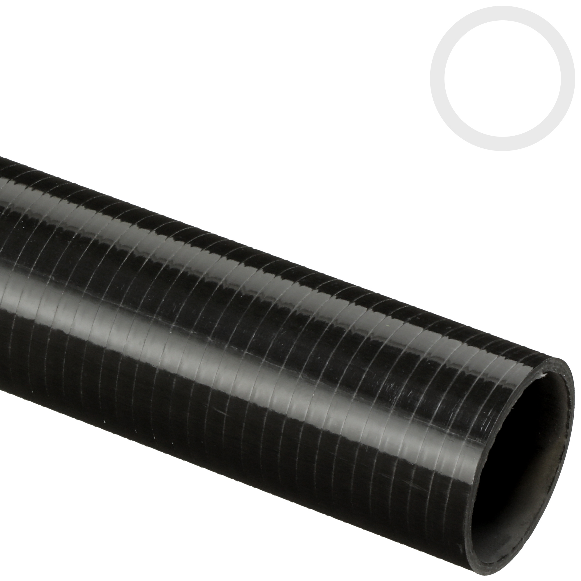 25mm (22mm) Roll Wrapped Carbon Fibre Tube; 1m, 2m - Easy Composites