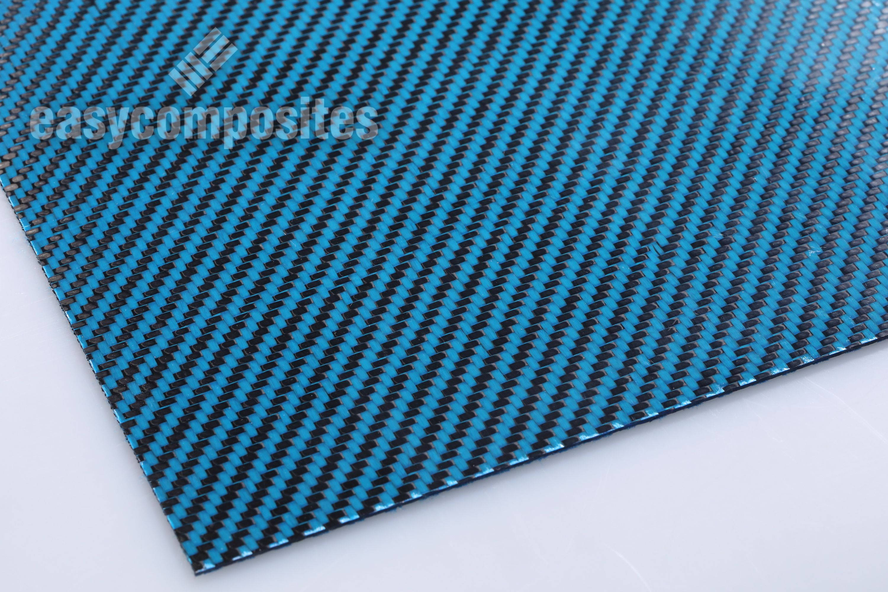 50 x 180 Blue Reflections Carbon Fiber Fabric 2x2 Twill 3k 50/127cm 5.9oz/200gsm 