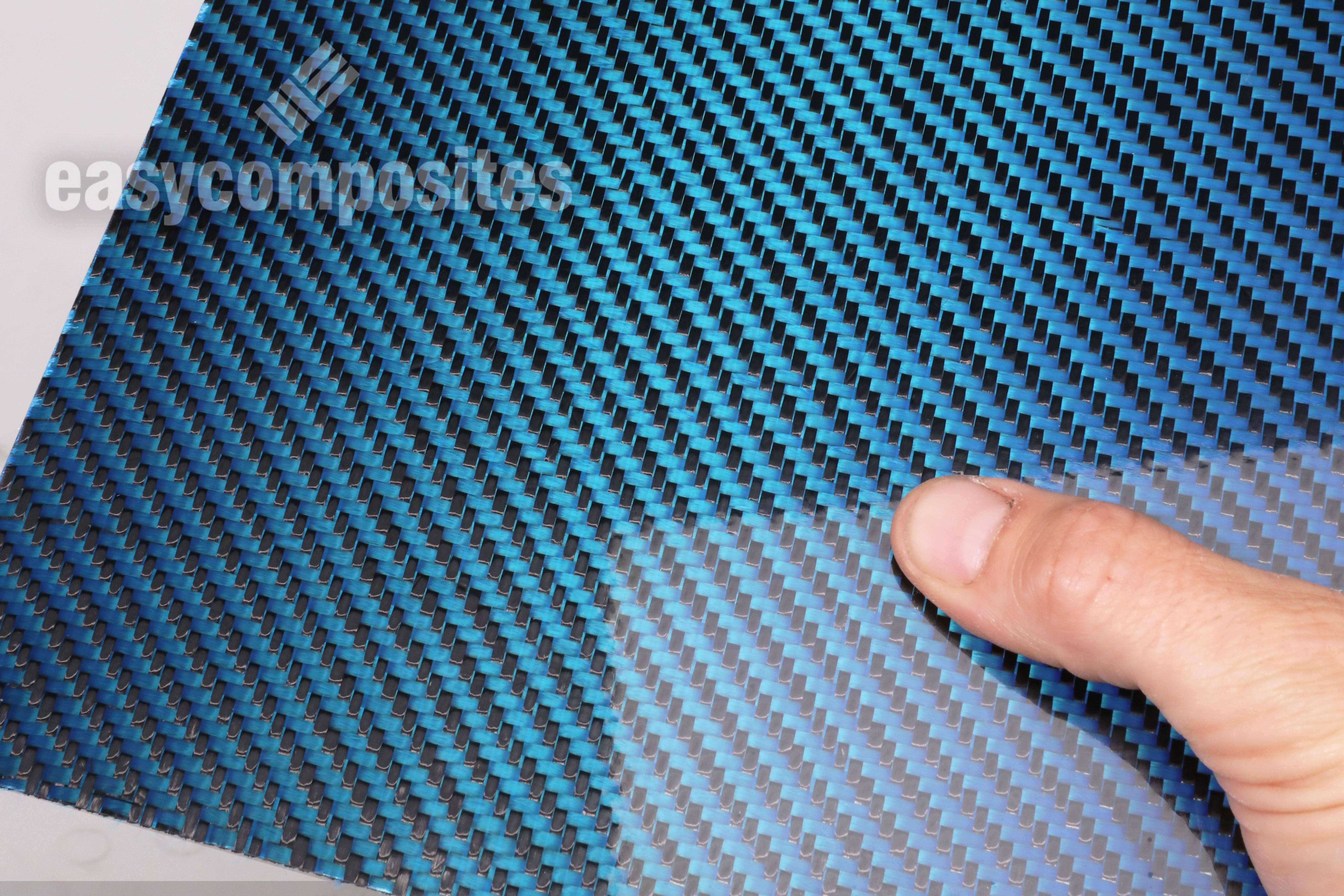 210g Blue 2x2 Twill 3k Carbon Fibre Cloth 1m - Easy Composites