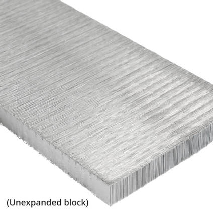 6.4mm (1/4") Cell Aluminium Honeycomb Unexpanded Block