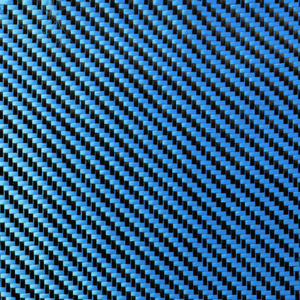 Blue Carbon Fibre Cloth 2x2 Twill Wide