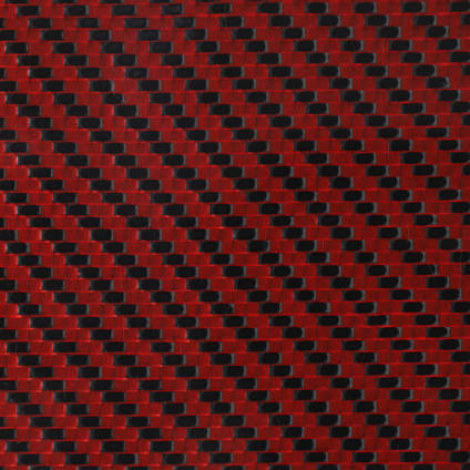 Red Carbon Fibre Cloth 2x2 Twill Cured Laminate Sample