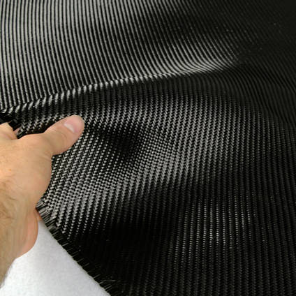 210g 2x2 Twill 3k Carbon FibreÂ Cloth In Hand