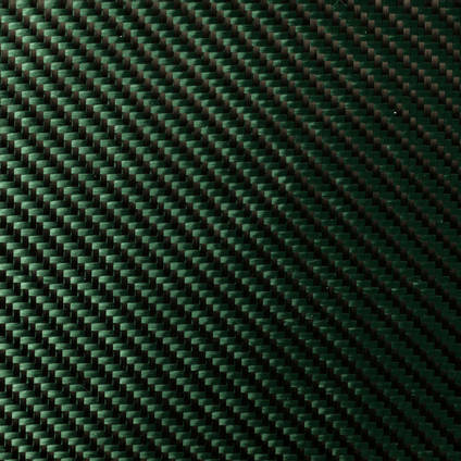 Green Carbon Fibre Cloth 2x2 Twill Wide