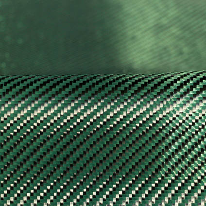 Green Carbon Fibre Cloth 2x2 Twill On Roll Abstract