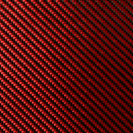 Red Carbon Fibre Cloth 2x2 Twill Wide