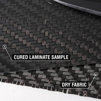 450g 2x2 Twill 12k Carbon Fibre Cloth Cured Laminate Sample