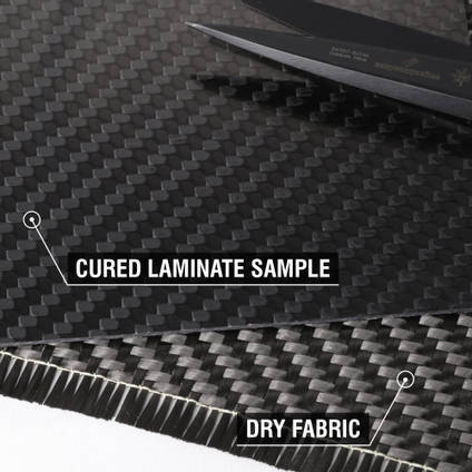650g 2x2 Twill 12k Carbon Fibre Cloth Cured Laminate Sample