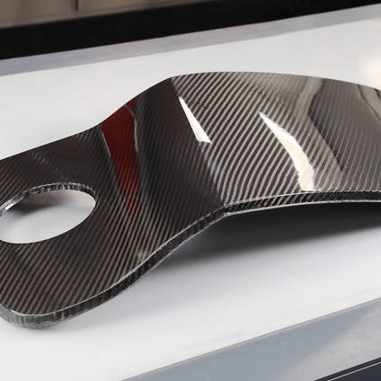 4D 3mm Carbon Fibre Effect Show Plates – Front & Rear, Yellow & White, Assembled, UK