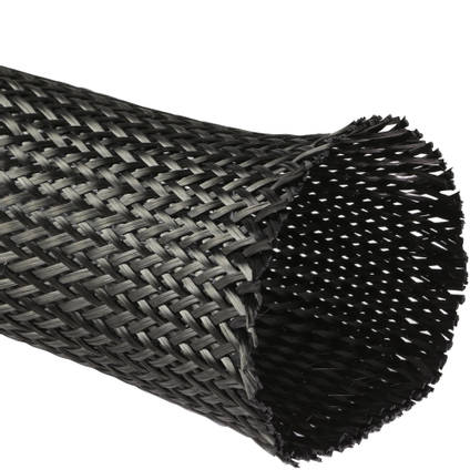125mm Braided Carbon Fibre Sleeve