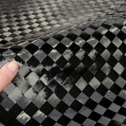 15mm Spread-Tow Plain Weave Carbon Fibre Cloth In Hand