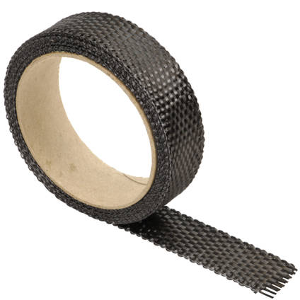 25mm Plain Weave Carbon Fibre Tape On a Roll