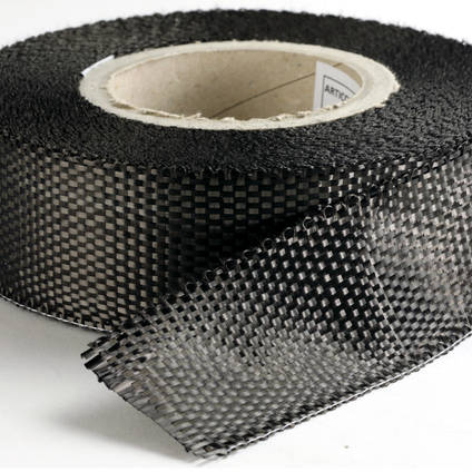 50mm Plain Weave Carbon Fibre Tape Full Roll