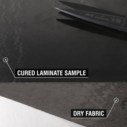 100g Unidirectional Carbon Fibre Cloth  Cured Laminate Sample