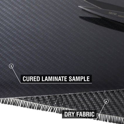 200g 2x2 Twill Black Diolen Cured Laminate Sample