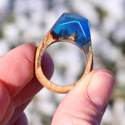 Reclaimed Wood and Resin Ring Made Using GlassCast 10 Epoxy Resin