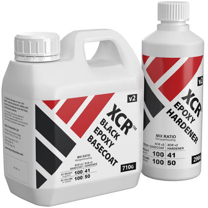 XCR Black Epoxy Basecoat 1kg Kit