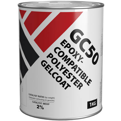 GC50 Epoxy Compatible Clear Polyester Gelcoat 1kg