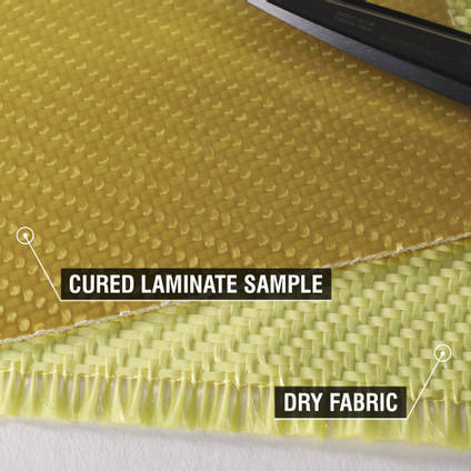 300g 2x2 Twill Weave Kevlar Cured Laminate Sample