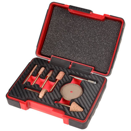 Kit of 7 Perma-Grit Rotary Tools in a Case Fine