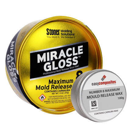 Miracle Gloss Mould Release Wax - Range of Pack Sizes