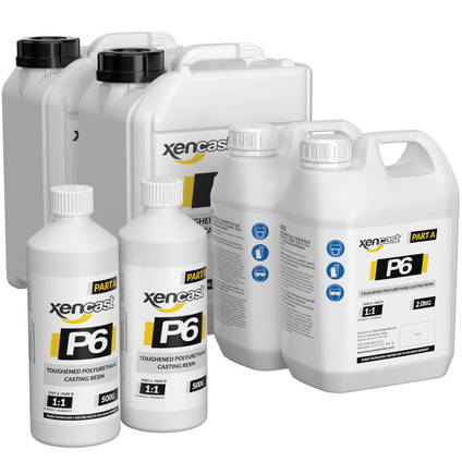 Xencast P6 Toughened Polyurethane Resin - Range of Pack Sizes