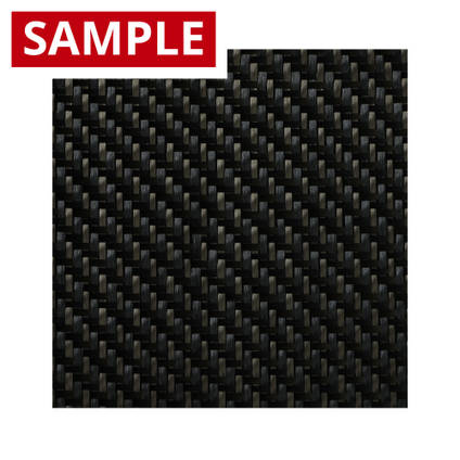 200g 2x2 Twill Carbon Black Twaron - SAMPLE