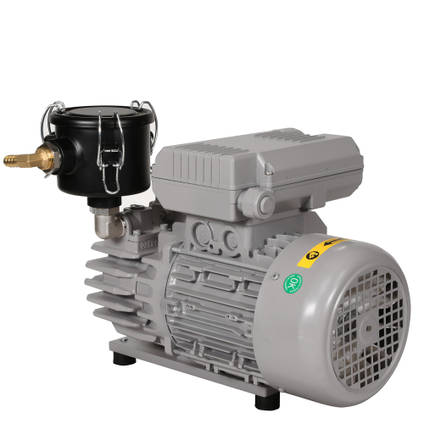 EC20 industriële vacuümpomp afgebeeld met optioneel VF2  vacuümpompfilter