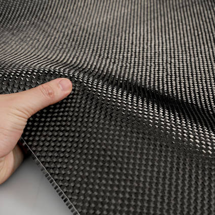 Surplus 400g Plain Weave 12k Carbon Fibre  Cloth In Hand
