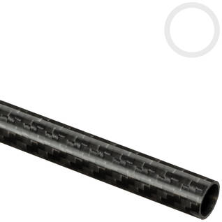 12mm (10mm) Woven Finish Roll Wrapped Carbon Fibre Tube Thumbnail