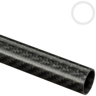 18mm (16mm) Woven Finish Roll Wrapped Carbon Fibre Tube Thumbnail