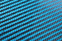 Blue Carbon FIbre Cloth 2/2 Twill Cured Laminate Sample Thumbnail