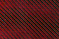 Red Carbon Fibre Cloth 2x2 Twill Cured Laminate Sample Thumbnail