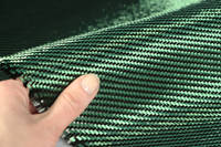 Green Carbon Fibre Cloth 2x2 Twill In Hand Thumbnail