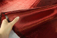 Red Carbon Fibre Cloth 2x2 Twill In Hand Thumbnail