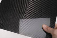 210g V-Weave 2x2 Twill 3k Carbon Fibre Cured Laminate Sample Thumbnail