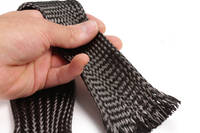 80mm Braided Carbon Fibre Sleeve in Hand Thumbnail